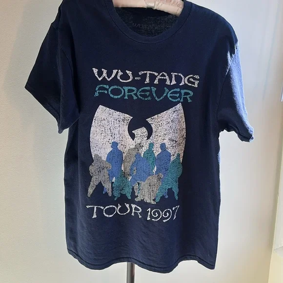 Vintage 1997 Wu-Tang Forever Clan Tour Men’s Large Navy - Picture 2 of 10